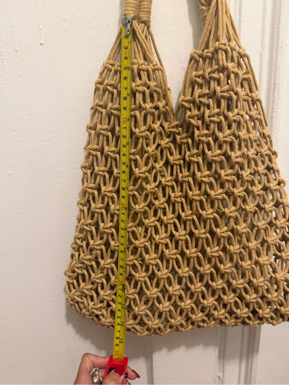 Prada Mustard Macramé Tote Bag - Picture 7 of 9